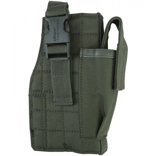 Tactical Hip Holster (w/Mag Pouch) (OD), Manufactured by Kombat UK, this MOLLE hip holster is designed to carry most pistols, as well as a spare magazine